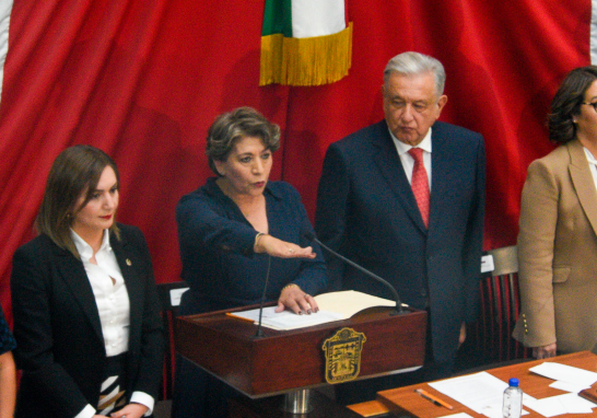 Delfina Gómez toma protesta como gobernadora del Estado de México. Foto: Cuartoscuro