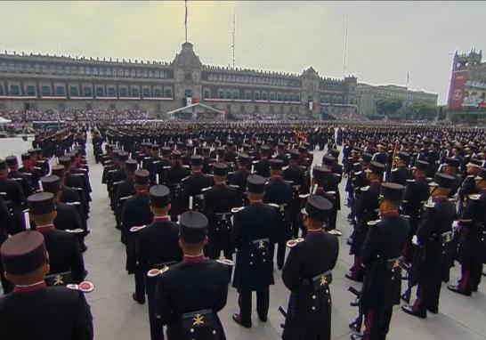 Desfile Cívico Militar para conmemorar el Aniversario de la Independencia de México.