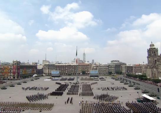 Desfile Cívico Militar para conmemorar el Aniversario de la Independencia de México.