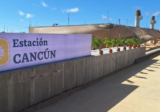 Estación Cancún-Aeropuerto del Tren Maya, Foto EE: Jesús Vázquez.