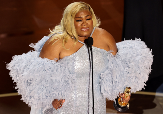 Da’Vine Joy Randolph es la ganadora en la categoría de Mejor Actriz Secundaria por su papel en Los que se quedan. Foto: Reuters