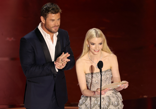 Anya Taylor Joy y Christopher Hemsworth presentan a los nominados en las categorías de Mejor Corto Animado y Mejor Película Animada. Foto: Reuters