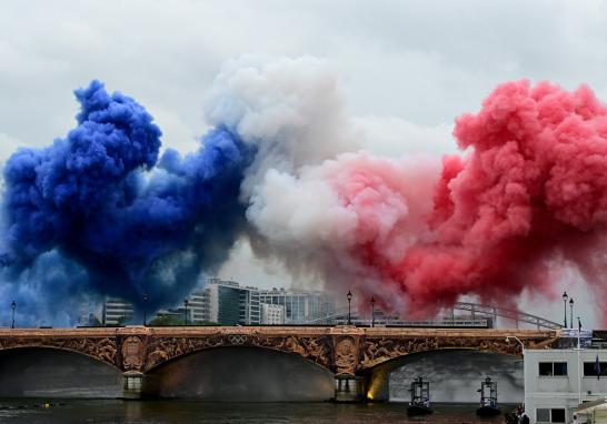 El Puente de Austerlitz fue el punto de inicio de la Ceremonia de Apertura de los Juegos Olímpicos de París 2024. AFP