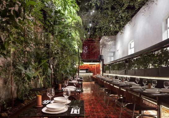 Interior del restaurante Xuva' en la colonia Santan María la Ribera