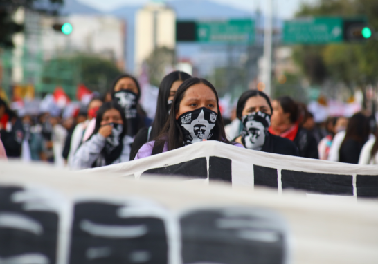 Marcha para conmemorar el 56 aniversario de la matanza de Tlatelolco el 2 de octubre de 1968.