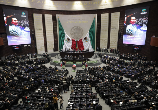 Homenaje luctuoso de Ifigenia Martínez en la Cámara de Diputados.