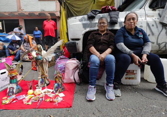 Altar a la Santa Muerte en el Barrio de Tepito.