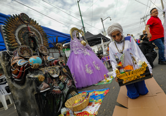 Altar a la Santa Muerte en el Barrio de Tepito.