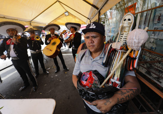 Altar a la Santa Muerte en el Barrio de Tepito.