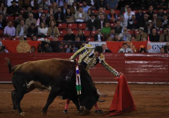 El matador Juan Pablo Sánchez en su participación en la Plaza México