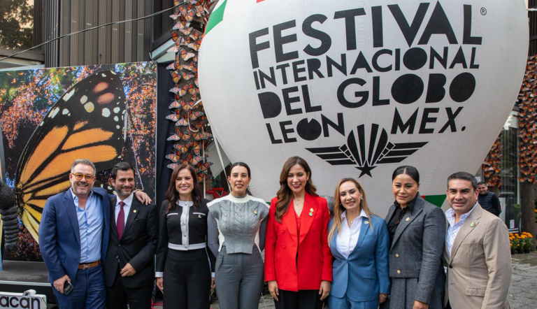 La secretaria de Turismo del Gobierno de México, Josefina Rodríguez Zamora, y la gobernadora de Guanajuato, Libia Dennise García Muñoz, presentaron el Festival Internacional del Globo FIG 2024.