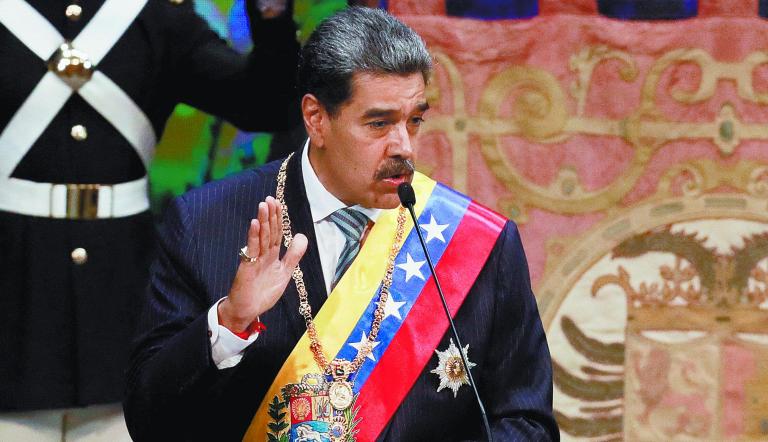 Venezuela's President Nicolas Maduro delivers his annual address to the nation, just days after he was inaugurated for a third term, in Caracas, Venezuela January 15, 2025. REUTERS/Leonardo Fernandez Viloria