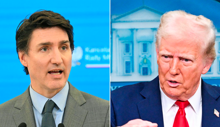 Justin Trudeau, primer ministro de Canadá, y Donald Trump, presidente de Estados Unidos.