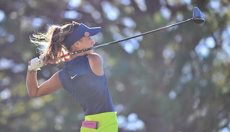 Isabella Fierro, de 24 años, debutó como golfista profesional en 2022. Foto: AFP