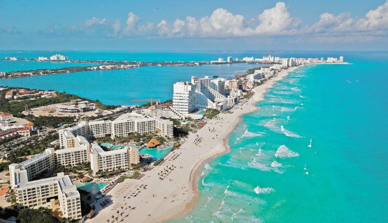 Zona hotelera de Cancún, Quintana Roo. Foto: Shutterstock