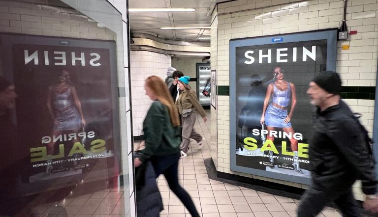Publicidad de Shein en el Metro de Nueva York.