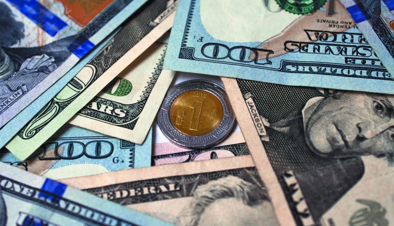 The Mexican peso is cornered by the US currency.
