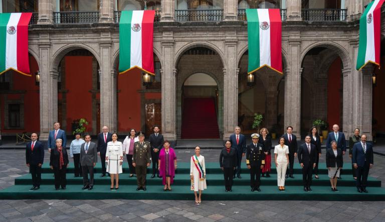 La presidenta electa de México tomó protesta de los miembros de su gabinete. Foto: x.com/Claudiashein