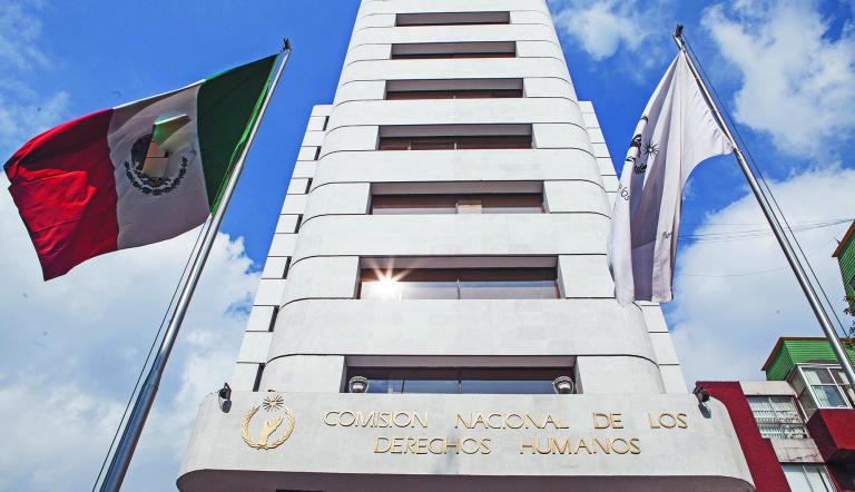 15.DICIEMBRE.2014. EN IMAGEN ASPECTOS DEL EDIFICO DE LA COMISION NACIONAL DE LOS DERECHOS HUMANOS