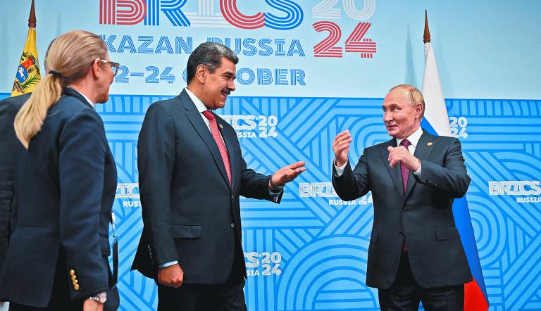 Russia's President Vladimir Putin meets with Venezuela's President Nicolas Maduro on the sidelines of the BRICS summit in Kazan on October 23, 2024. ALEXANDER NEMENOV/Pool via REUTERS