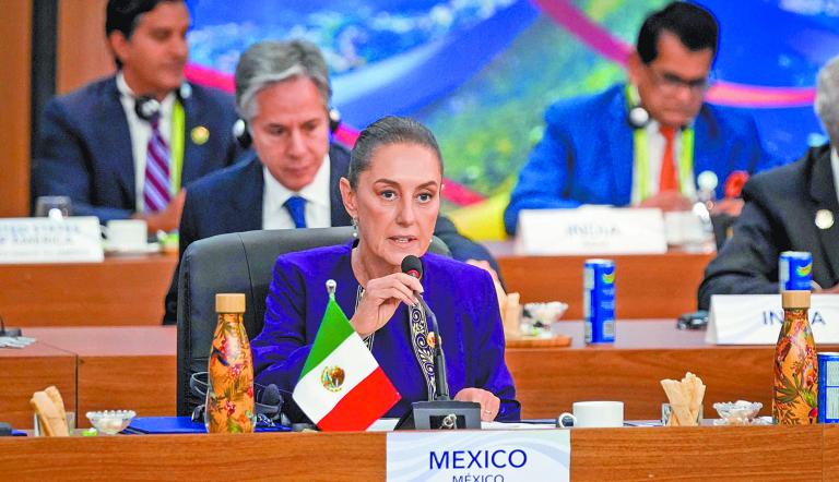 RÍO DE JANEIRO, 18NOVIEMBRE2024.- Claudia Sheinbaum, Presidenta de México, durante su participación en el G20 Río Summit, en el cuál se dieron cita los presidentes de Estados Unit, Francia, Colombia, Canadá, entre otros. FOTO: PRESIDENCIA/CUARTOSCURO.COM