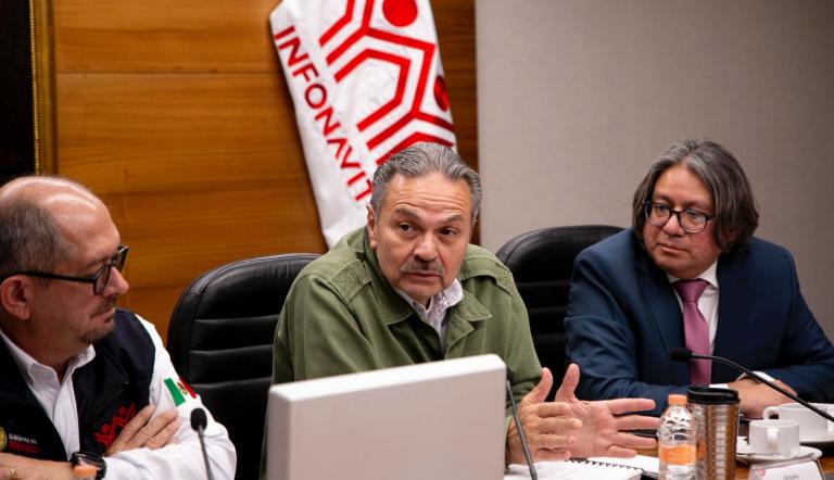 Octavio Romero, director del Infonavit, en la sesión del Consejo de Administración del Infonavit.