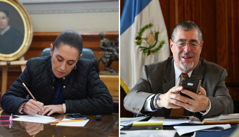 La presidenta de México, Claudia Sheinbaum, conversó con el presidente de Guatemala, Bernardo Arévalo.