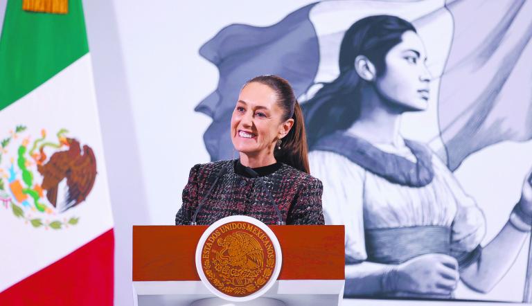Coordinación. La presidenta Sheinbaum Pardo aseguró que el Gabinete de Seguridad trabaja todos los días para garantizar la paz.