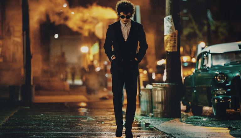 Timothée Chalamet en A Complete Unknown. Foto: Macall Polay / Cortesía Searchlight Pictures.