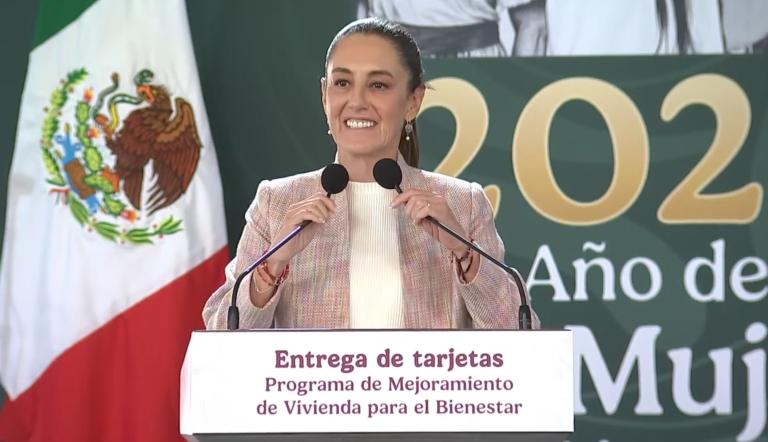 Claudia Sheinbaum Pardo encabeza entrega de tarjetas ‘Vivienda para el Bienestar’.