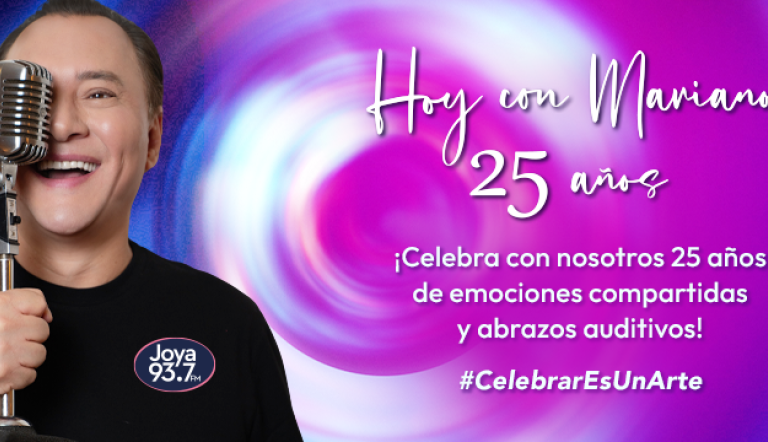 El comunicador Mariano Osorio conduce desde hace 25 años el programa “Hoy” en Joya 93.7, el contenido estelar de esa emisora. FOTO: Especial.