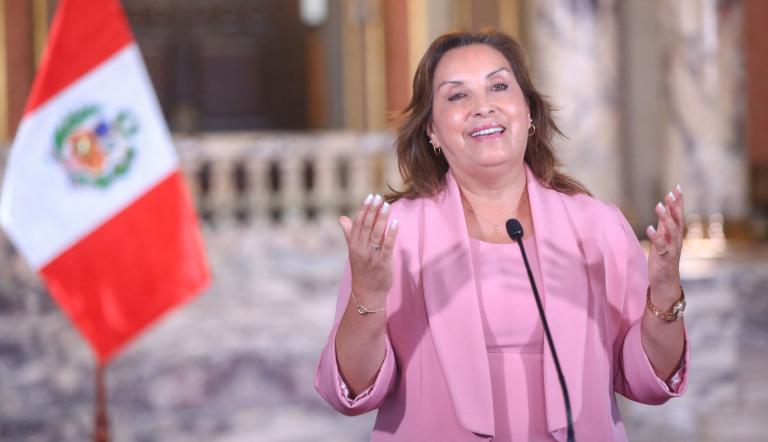 Dina Boluarte, presidenta de Perú.