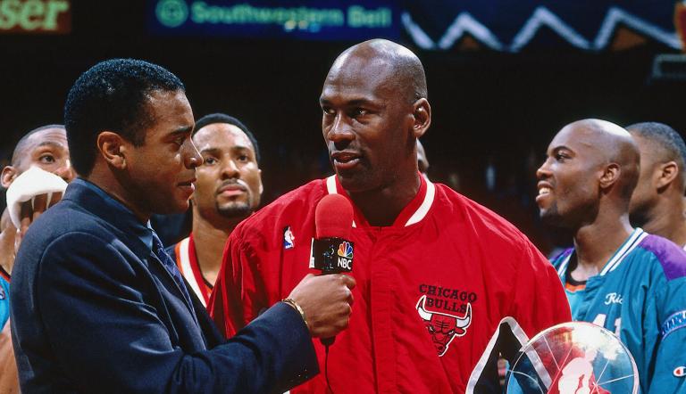 Michael Jordan entrevistado por la NBC.
