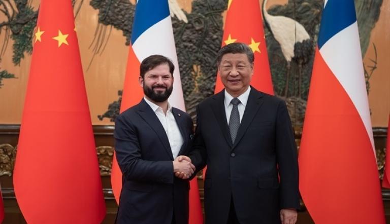 El presidente de Chile, Gabriel Boric, ha sostenido este miércoles una reunión bilateral con el presidente de China, Xi JinpingREMITIDA / HANDOUT por PRESIDENCIA CHILEFotografía remitida a medios de comunicación exclusivamente para ilustrar la noticia a la que hace referencia la imagen, y citando la procedencia de la imagen en la firma14/5/2025