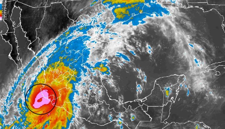 Imagen satelital del huracán Patricia, en 2015.