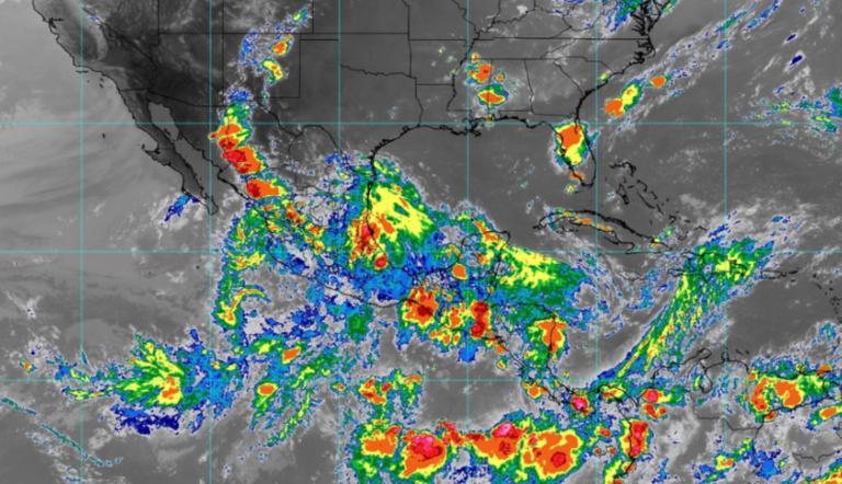 Imagen satelital de México.
