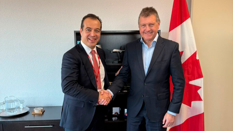Durante su gira por Canadá, el subsecretario Luis Rosendo Gutiérrez se reunió con el subsecretario de Comercio Internacional de Canadá, Rob Stewart.