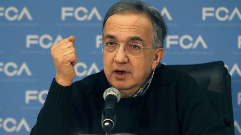 Fiat Chrysler Automobiles CEO Sergio Marchionne speaks during the North American International Auto Show in Detroit - Fiat Chrysler Automobiles CEO Sergio Marchionne speaks during the North American International Auto Show in Detroit, Michigan, U.S., January 9, 2017.  REUTERS/Rebecca Cook