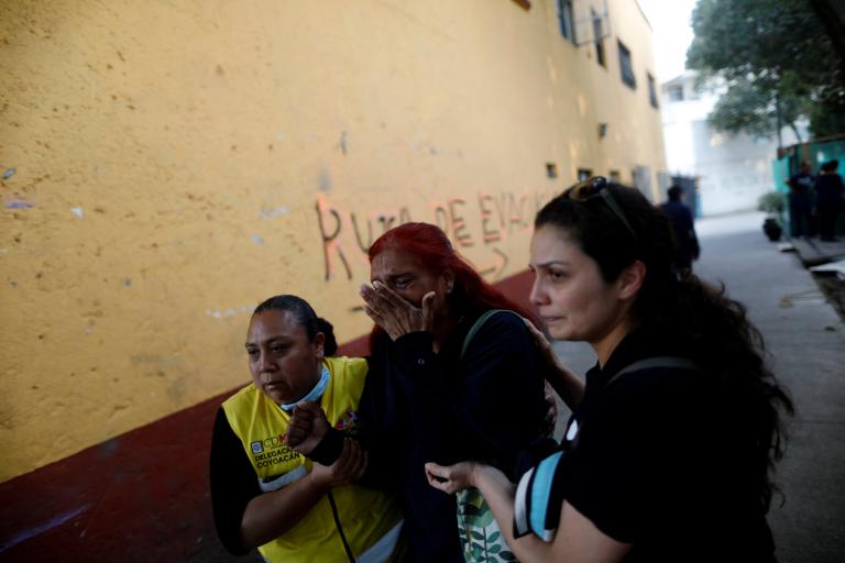 Imagen tras el sismo de este viernes 16 de febrero en la Ciudad de México. Foto: Reuters