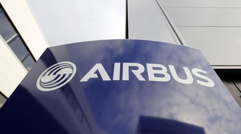 File photo of the Airbus logo at Airbus headquarters in Toulouse