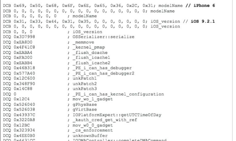 Fragmento del código del malware Pegasus de la empresa israelí NSO Group que fue utilizado por el gobierno mexicano para llevar a cabo labores de vigilancia contra ciudadanos, periodistas y organizaciones de la sociedad civil.