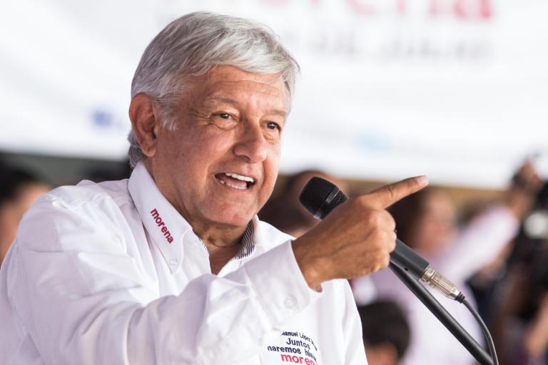 Andrés Manuel López Obrado, candidato a la Presidencia de México.