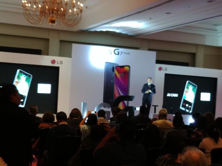 Ricardo Moreno, vicepresidente de la división de móviles de LG Electronics México, en la presentación de G7.