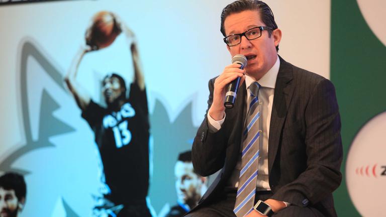 NBA - RAUL ZARRAGA DURANTE LA CONFERENCIA DE PRENSA DE LA NBA . FOTO: HUGO SALAZAR / EL ECONOMISTA.