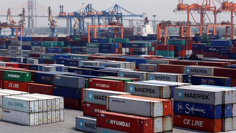 Shipping containers are seen at a port in Hai Phong city - Shipping containers are seen at a port in Hai Phong city, Vietnam July 12, 2018. REUTERS/Kham