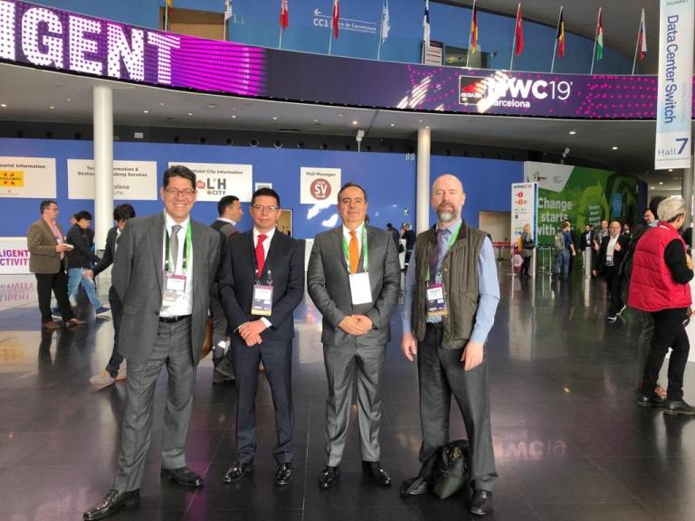 Delegación del IFT que esta semana participó en las pláticas ministeriales del MWC2019 de Barcelona.