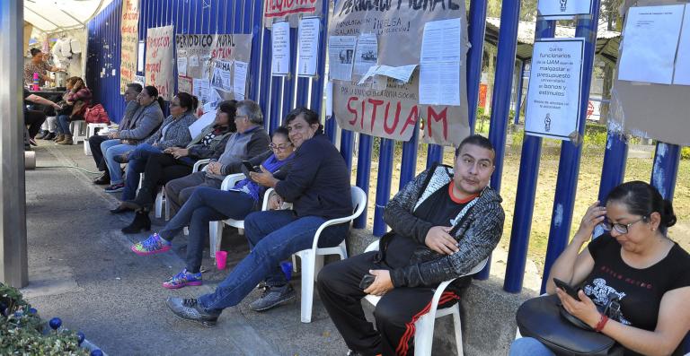 Huelga de trabajadores de la UAM - Foto: Notimex 