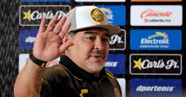 Diego Maradona decidió no continuar en la dirección técnica de Dorados. Foto: Reuters