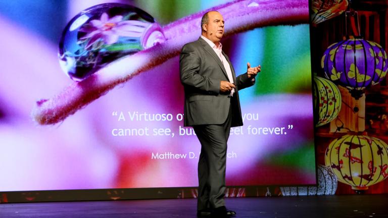 Foto: Matthew Upchurch, CEO de Virtuoso durante la ceremonia de inauguración 2018. Foto: Cortesía