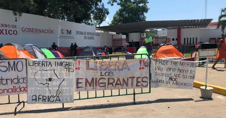 Africanos varados en Chiapas